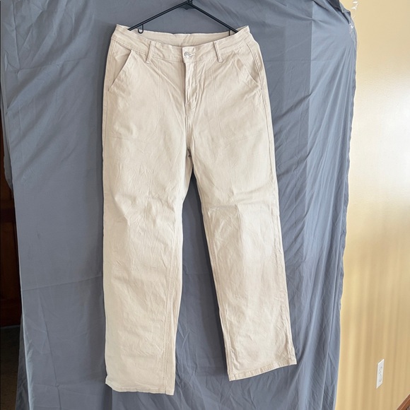 Women's Classic Tan Straight Leg Pants - Picture 1 of 2